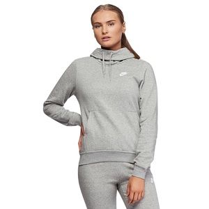 Nike gray fleece hoodie sweatshirt size small